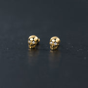 925 sterling silver skull earrings, view 6 - MRSLM