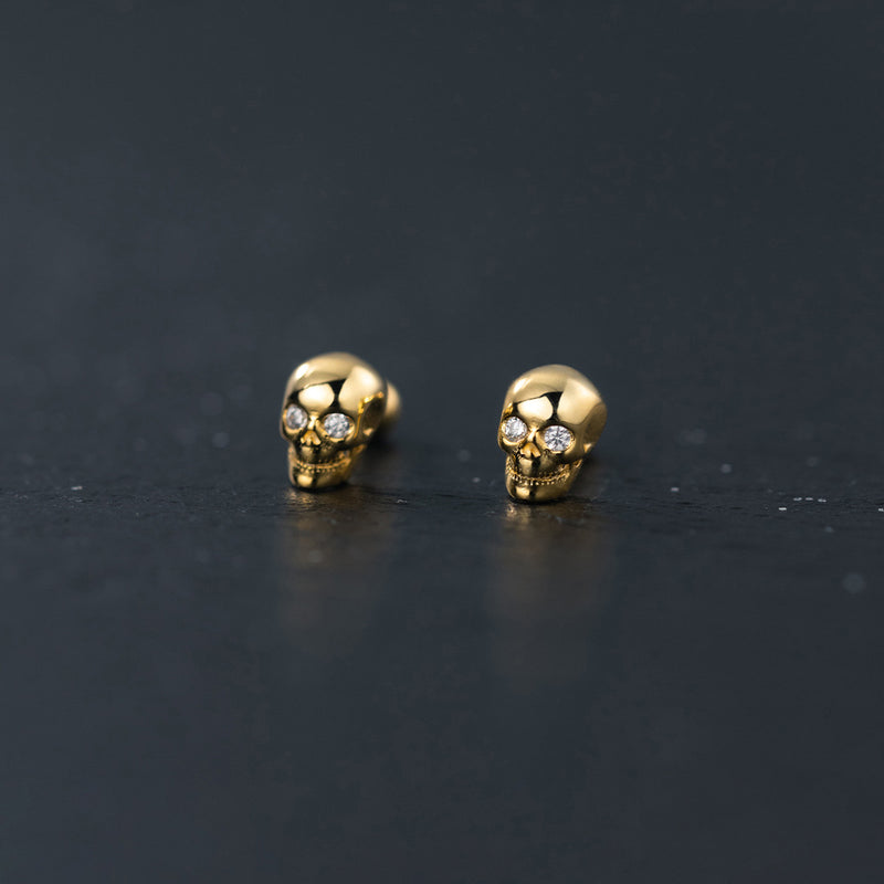 925 sterling silver skull earrings, view 6 - MRSLM