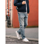 men's vintage washed loose straight jeans, view 4 - MRSLM