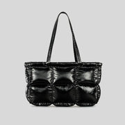 Rhombus quilted tote bag, view 3 - MRSLM