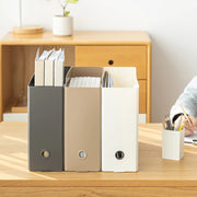 foldable desktop bookcase file organizer, view 3 - MRSLM