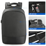 anti-theft laptop backpack with USB port, view 4 - MRSLM