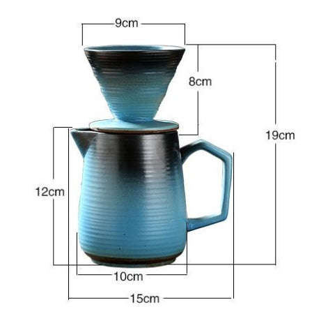 Kiln Change Coffee Funnel Filter Set Separator Ceramic Gilt