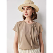 chic summer casual silk blouse, view 6 - MRSLM