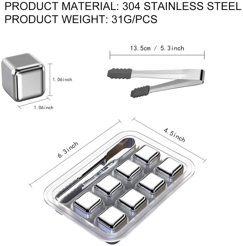 reusable stainless steel ice cubes, view 8 - MRSLM