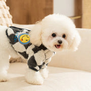 checkered fleece coat for dogs, view 7 - MRSLM
