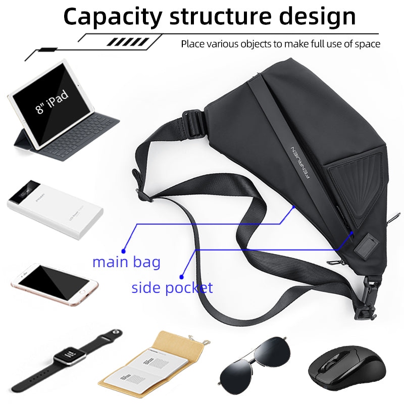 Men's Large Capacity Multi-functional Single Shoulder Messenger Bag