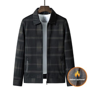 mens turn-down collar plaid coat, view 9 - MRSLM