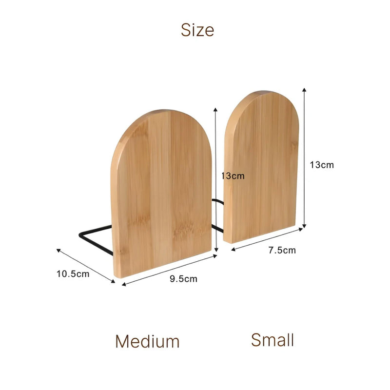 bamboo desktop organizer and bookend, view 8 - MRSLM