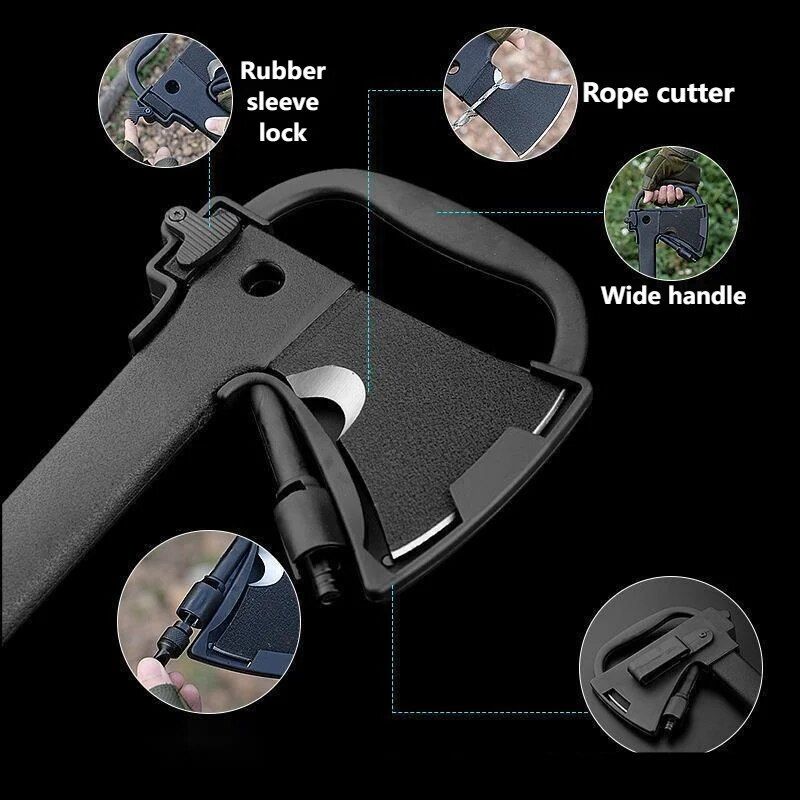 multifunctional stainless steel outdoor axe, view 6 - MRSLM