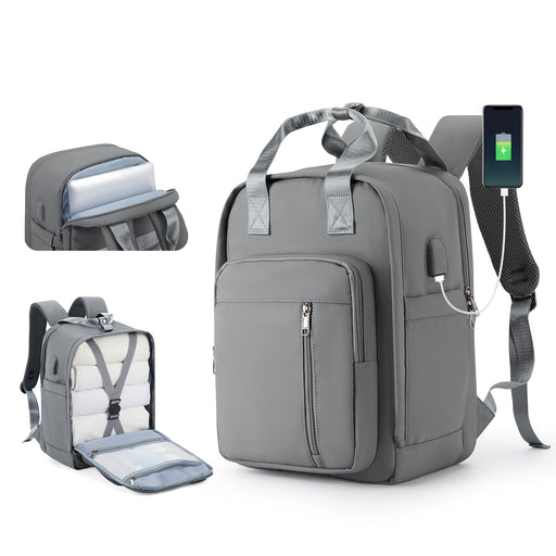 waterproof travel backpack with USB port, view 2 - MRSLM
