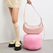 Leather baguette shoulder bag, view 17 - MRSLM