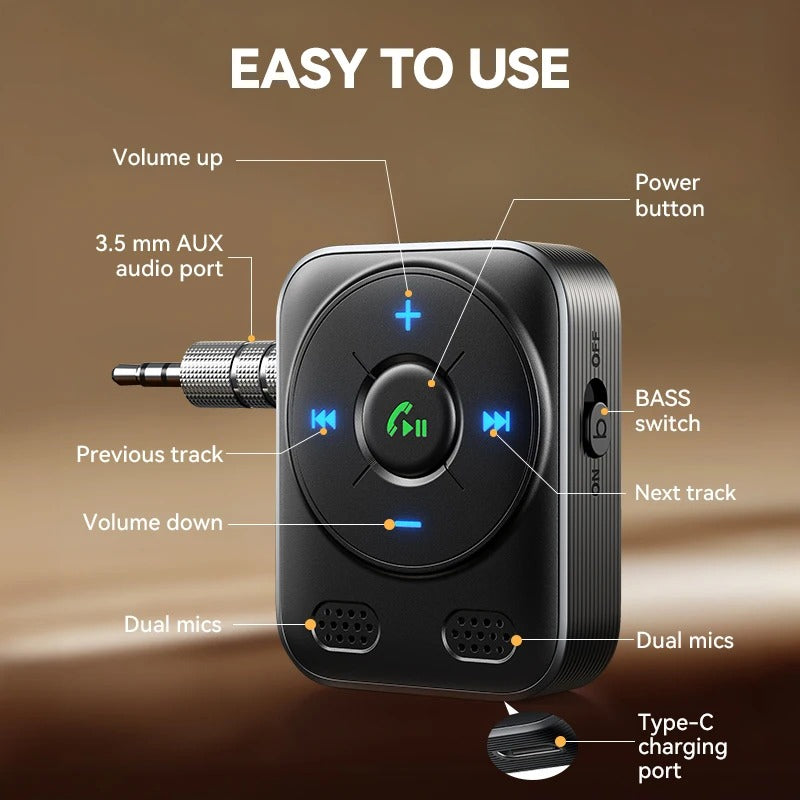 car bluetooth 5.4 AUX receiver, view 7 - MRSLM