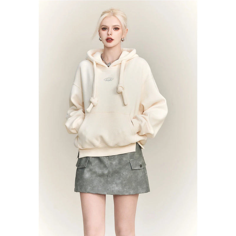 Plus size geometric hooded fleece hoodie, view 7 - MRSLM