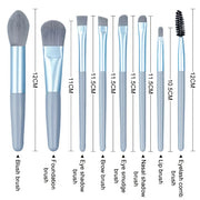 8pcs mini makeup brush set, view 9 - MRSLM