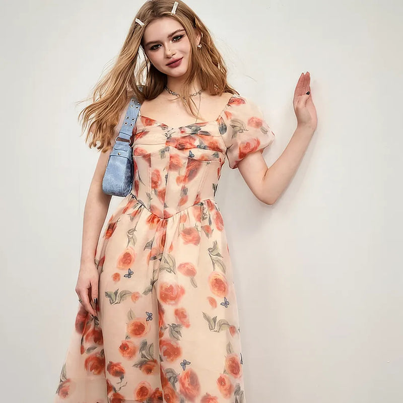 Floral V-Neck Dress