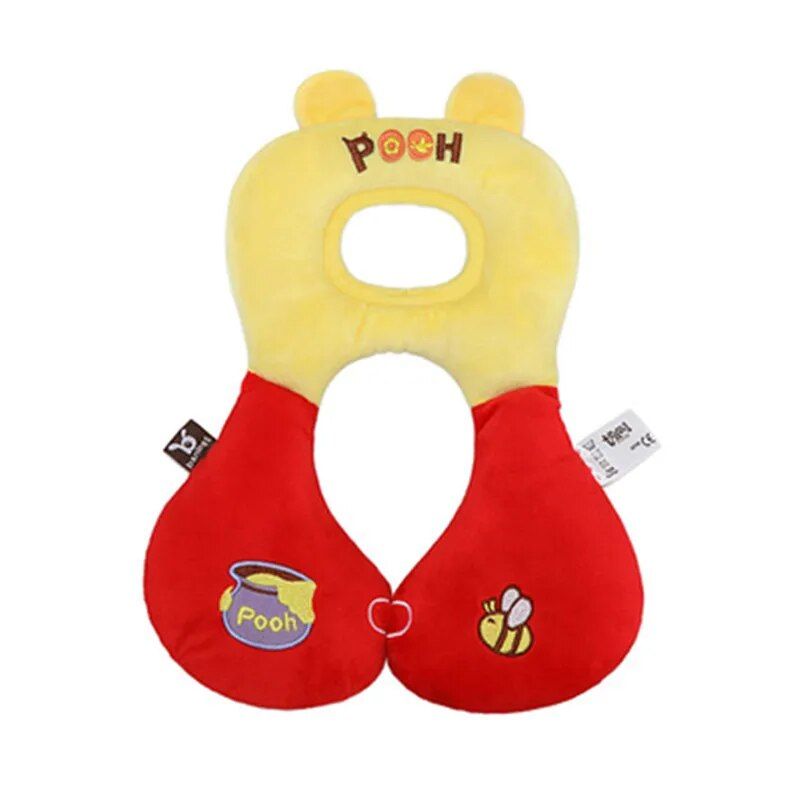 Kids' Cartoon Animal U-Shaped Neck Pillow - Comfort & Protection for Car Travels