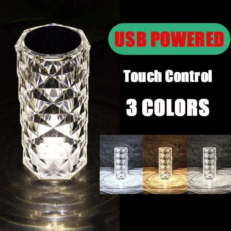 RGB crystal diamond LED night light, view 3 - MRSLM