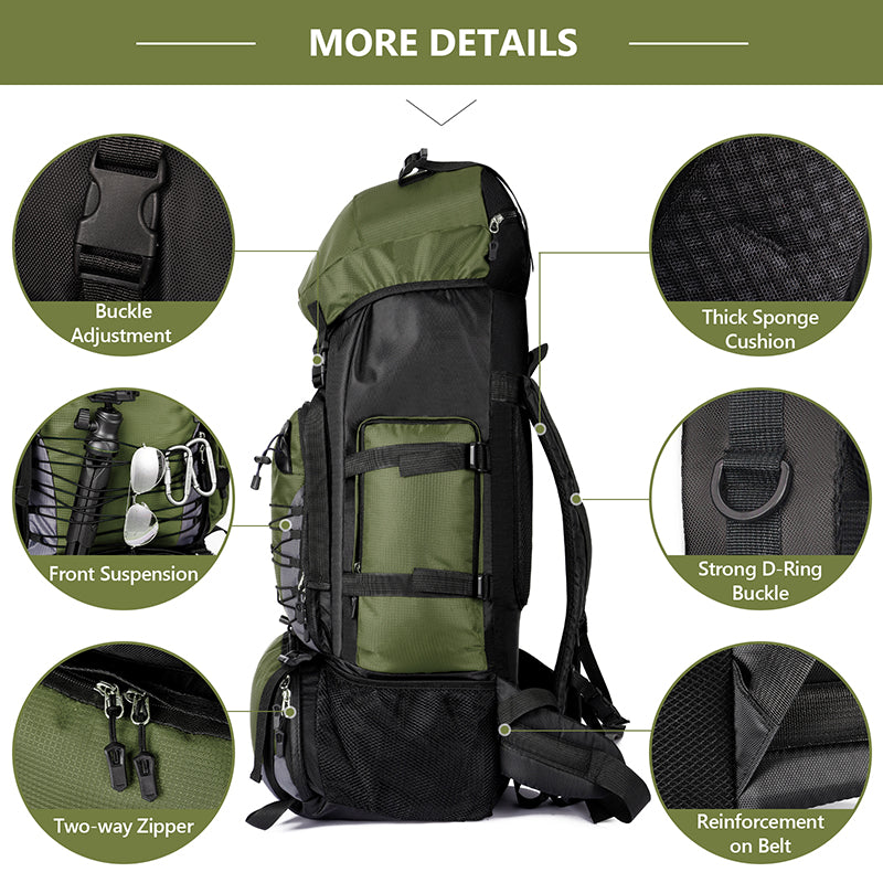 90l tactical camping backpack, view 9 - MRSLM