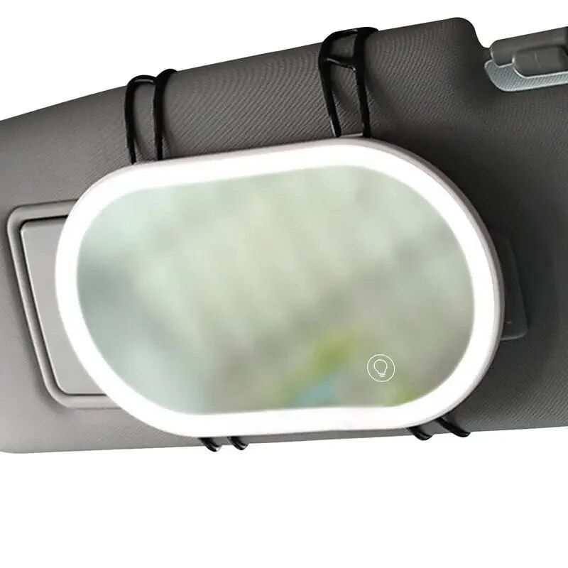 Espelho de vaidade automotivo com tela sensível ao toque LED