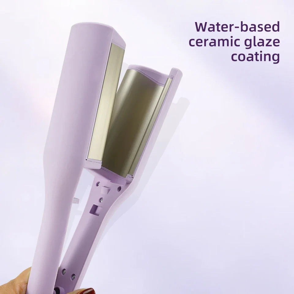 32mm Ion-Boosted Ceramic Curling Iron - Fast Heat, Dual Voltage, for Wet/Dry Hair