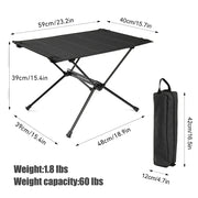 Portable folding camping table, view 2 - MRSLM