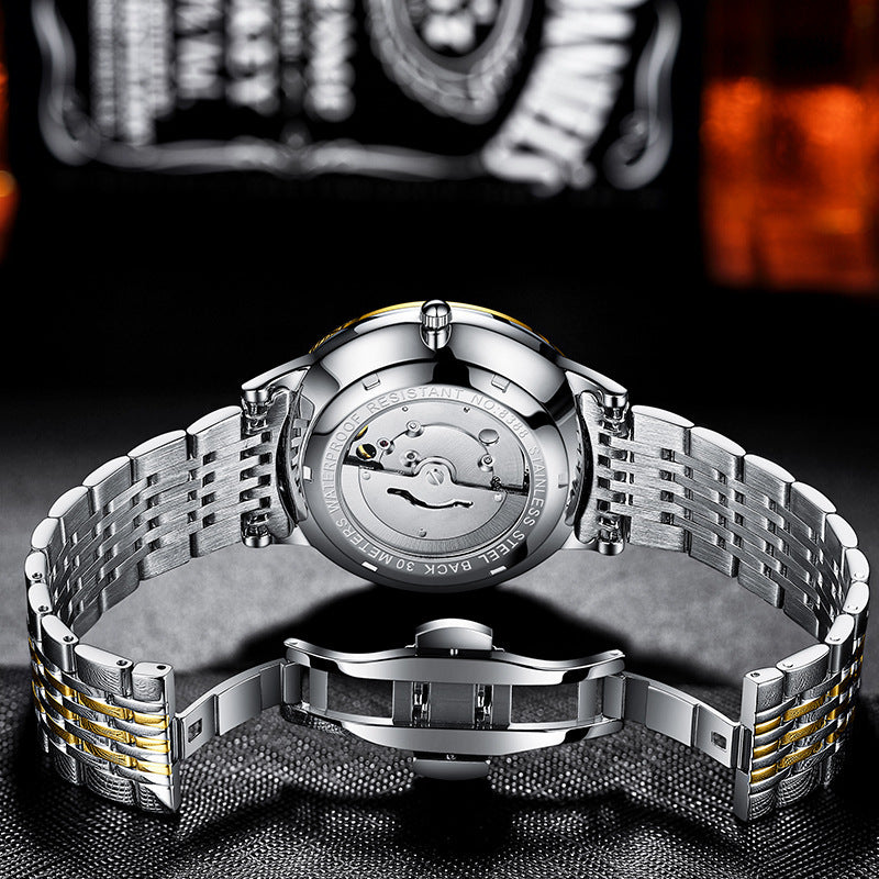 Modische, wasserdichte, automatische, hohle mechanische Uhr