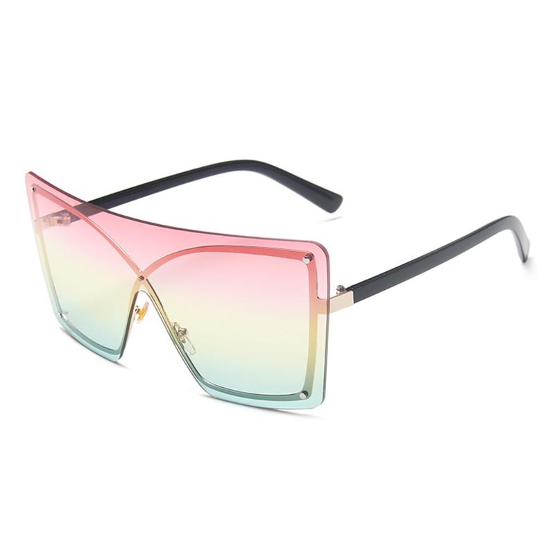 Fashion Oversized Flat Top Sunglasses
