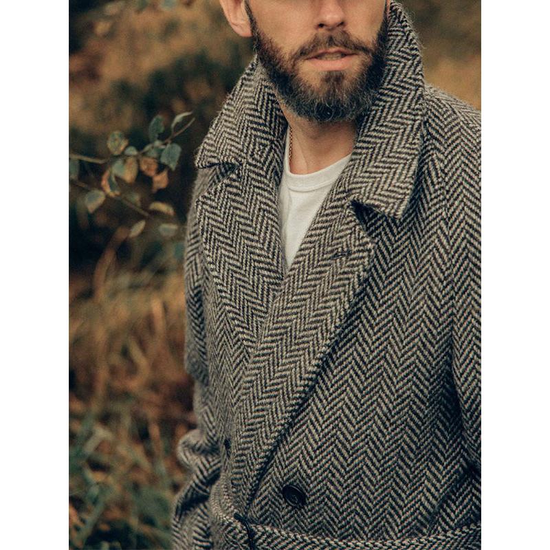 men's woolen long coat, view 5 - MRSLM