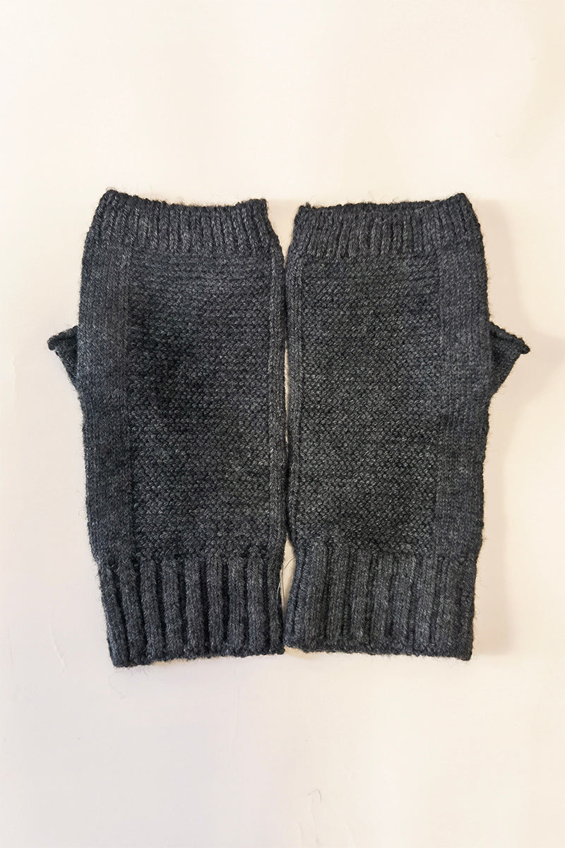 wool cashmere half finger gloves, view 2 - MRSLM