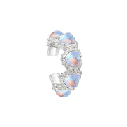 silver heart ear buckle, view 2 - MRSLM