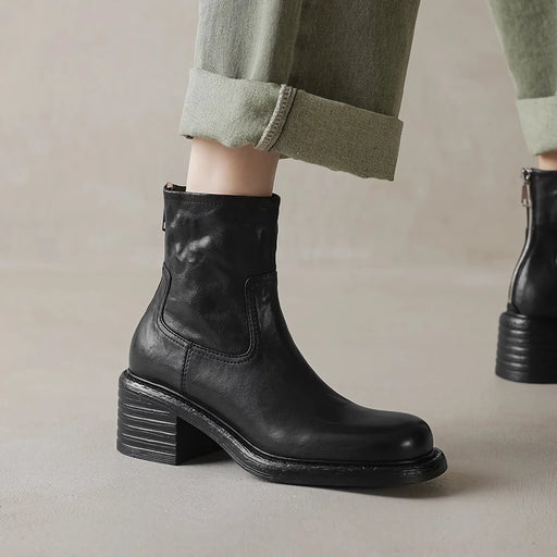 women's leather ankle boots - MRSLM