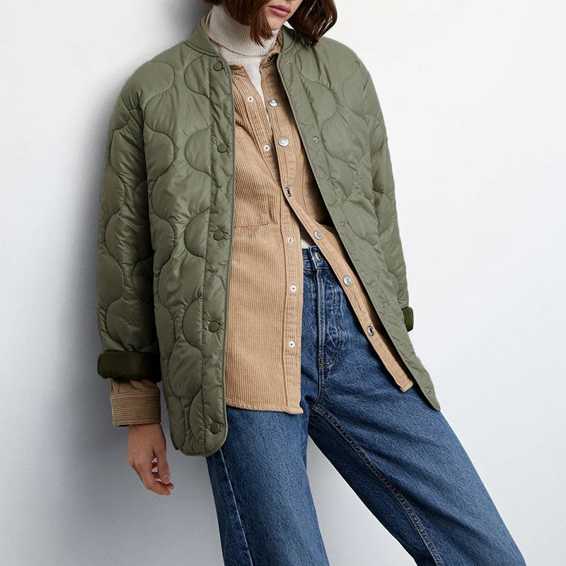 lightweight quilted button-up jacket, view 5 - MRSLM