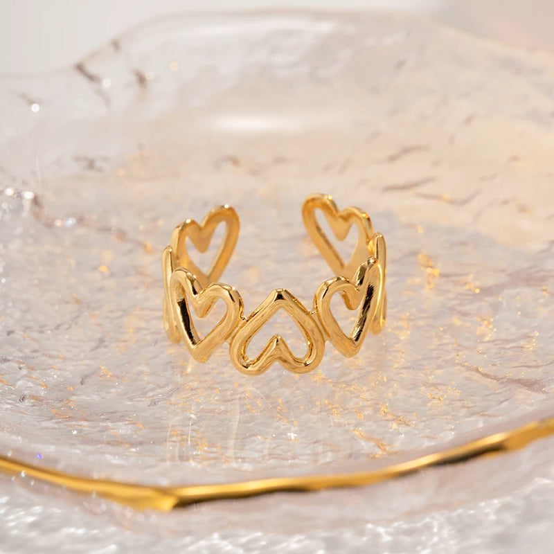 adjustable heart open ring, view 7 - MRSLM