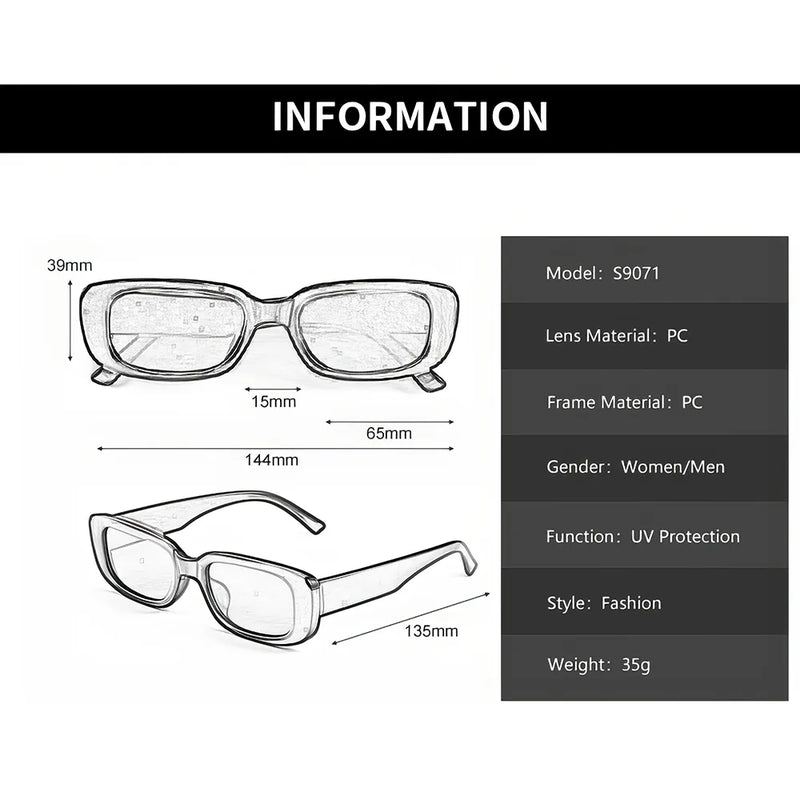 black rectangle sunglasses, view 23 - MRSLM