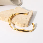 irregular gold-plated bangle bracelet - MRSLM