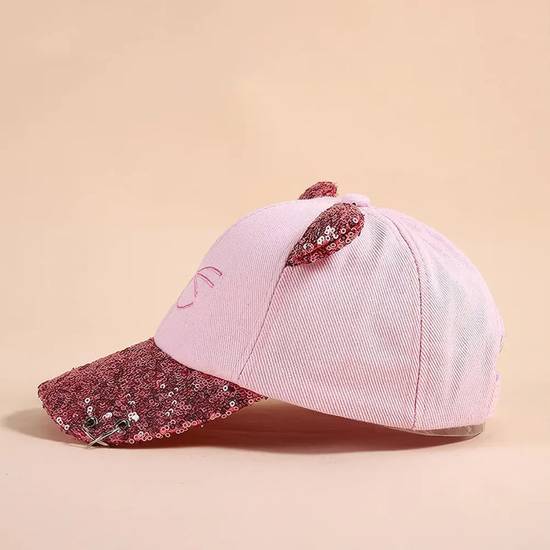 Korean cat embroidery kids baseball cap, view 7 - MRSLM