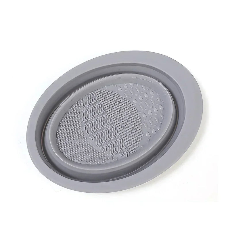 silicone folding makeup brush cleaning bowl, view 2 - MRSLM