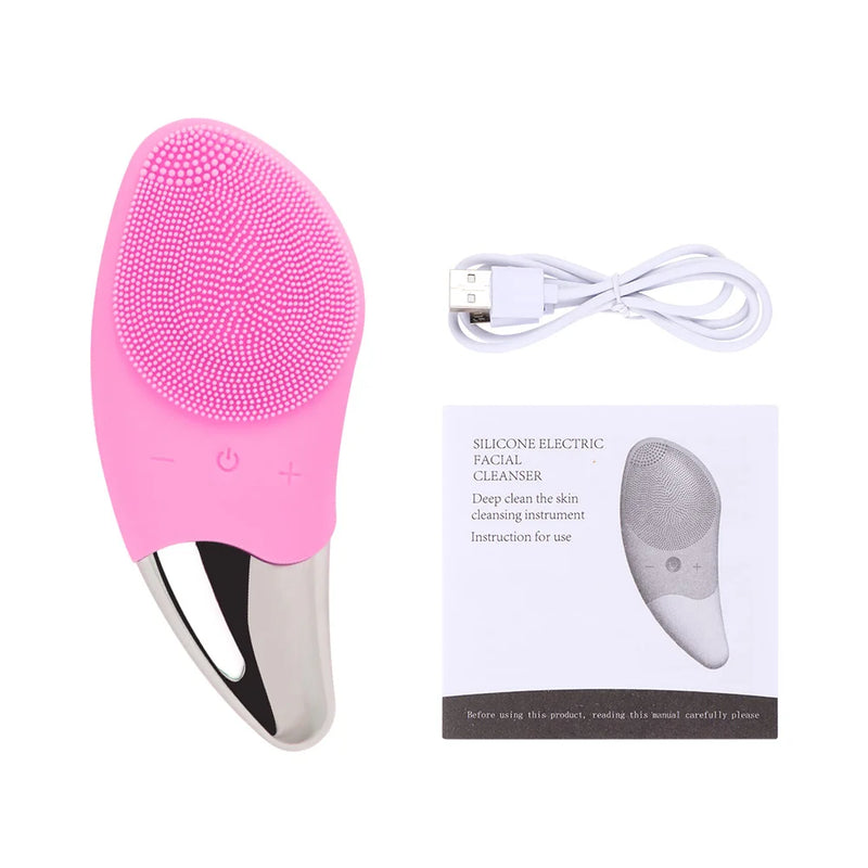 electric silicone face cleansing brush, view 4 - MRSLM