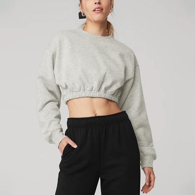 Schicker, kurzer Baumwoll-Hoodie für Damen