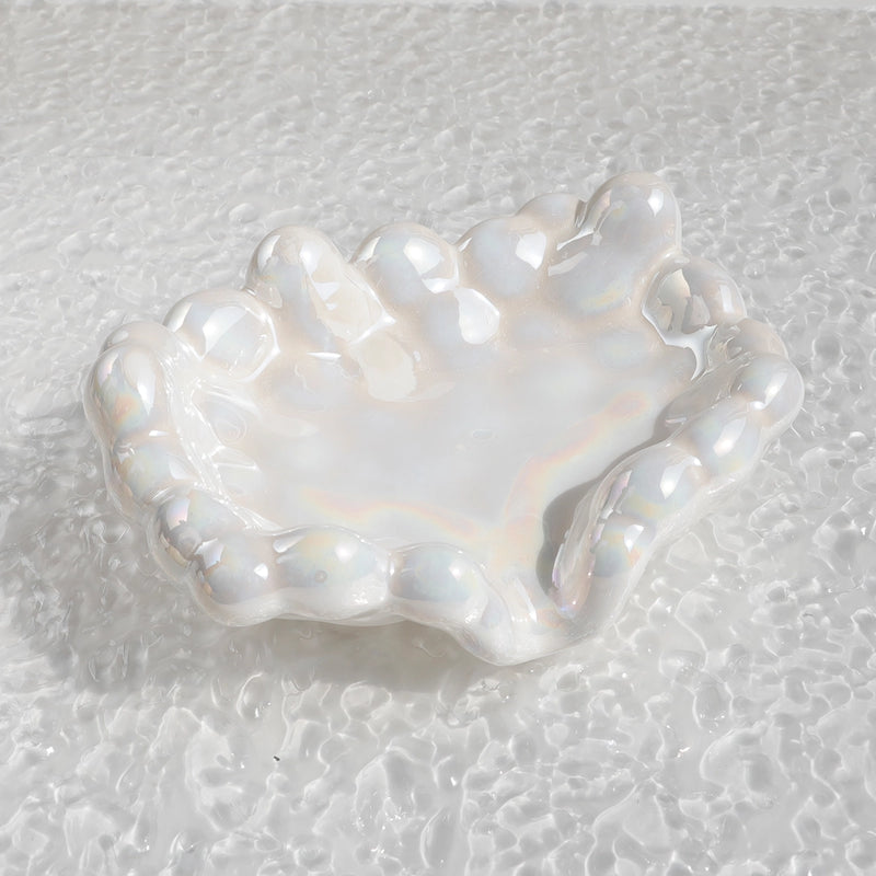 ceramic cloud drain soap dish, view 9 - MRSLM