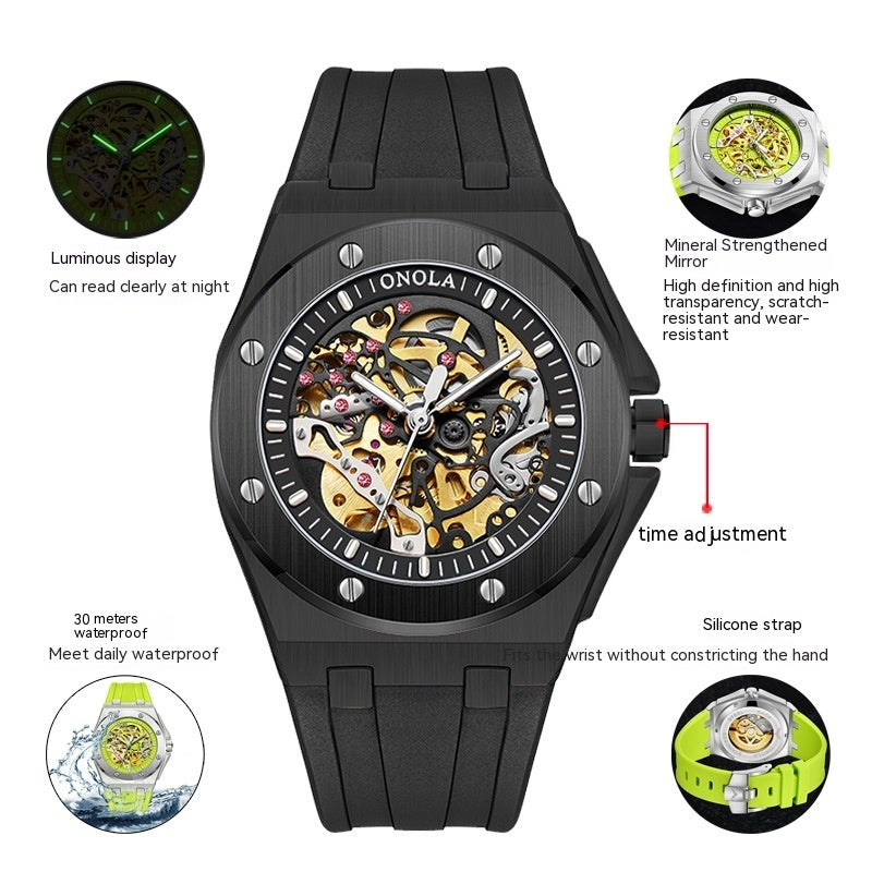 Hollow automatic mechanical watch, view 7 - MRSLM