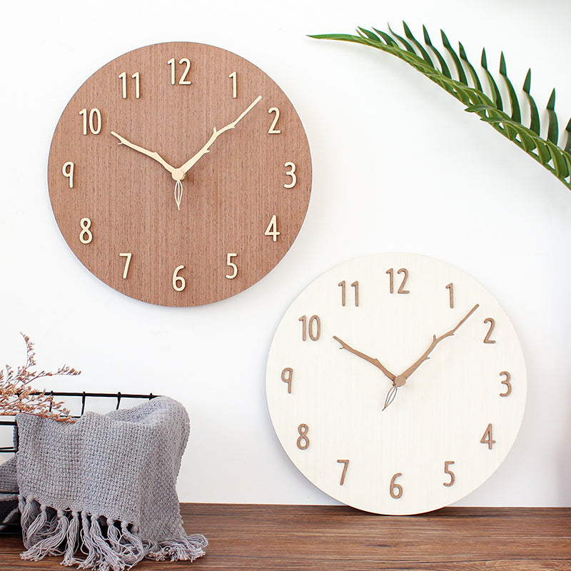 Creative mute wooden wall clock, view 6 - MRSLM