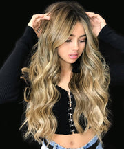 mixed color mid-length wig, view 3 - MRSLM