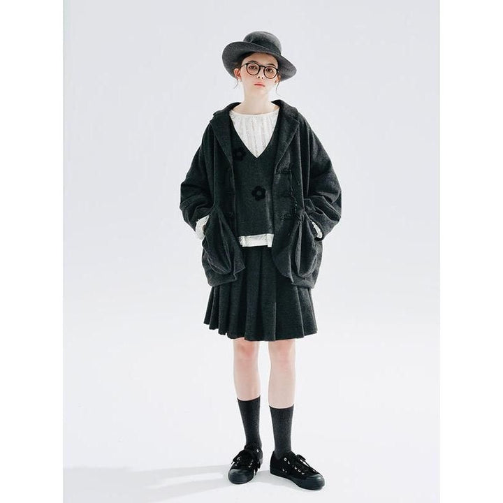Chic Wool Blazer Jacket for Women