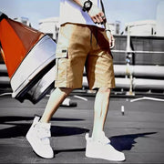 men's multi-pocket twill cargo shorts, view 4 - MRSLM