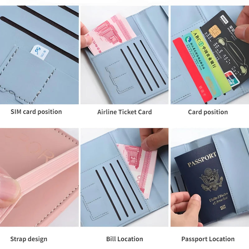 Capa de passaporte vintage RFID para negócios