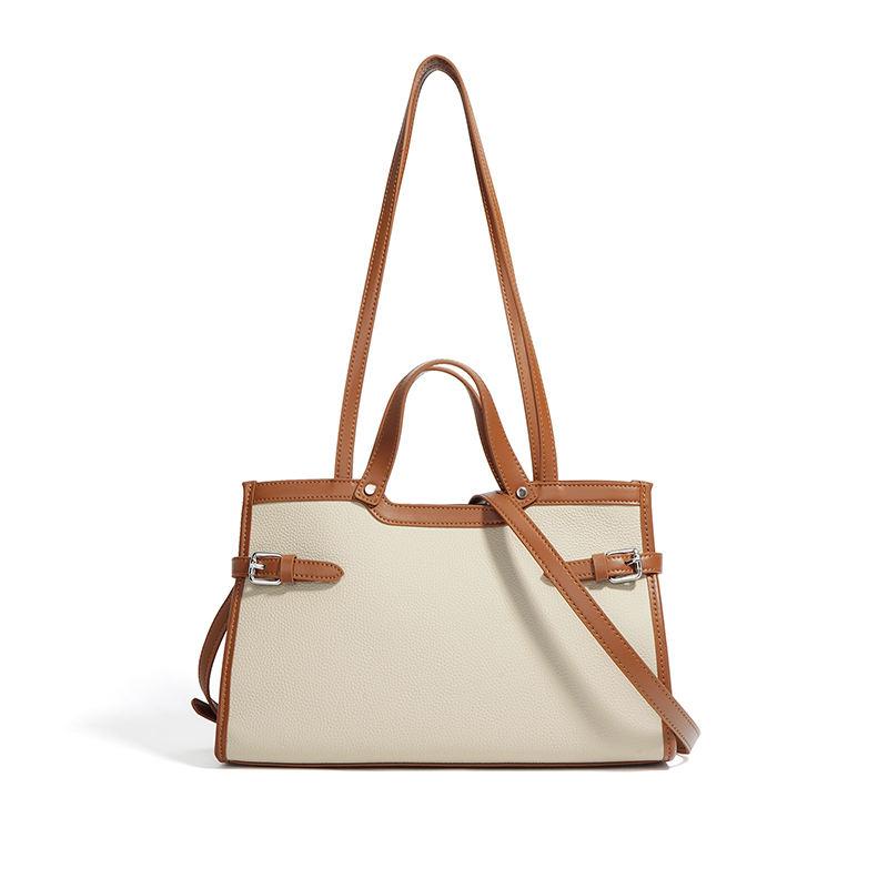 Vintage cowhide leather tote, view 6 - MRSLM