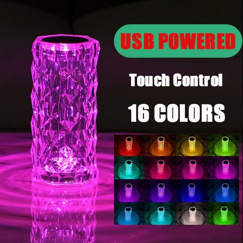 RGB Crystal Diamond LED Night Light
