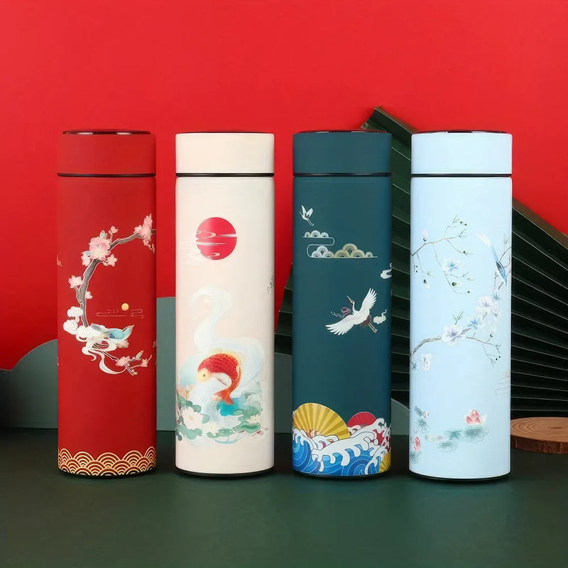 Chinese Style Retro Smart Thermal Water Bottle